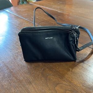 Black tri zip crossbody